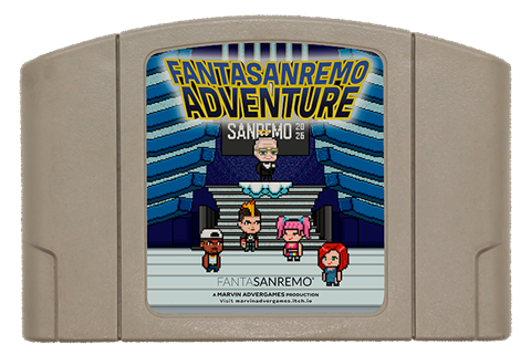FantaSanremo Adventure cartridge mockup
