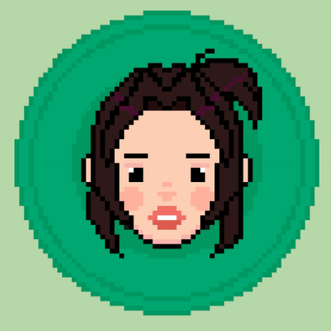 Kaori Fujisawa pixel-art portrait